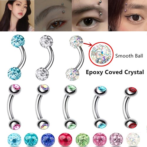 6pc steel crystal ball - steel, barbell