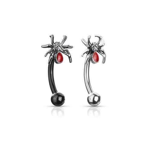 Crystal set red spider - crystal, curved